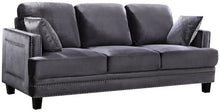 Load image into Gallery viewer, Ferrara Grey Velvet Sofa