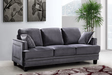 Load image into Gallery viewer, Ferrara Grey Velvet Sofa