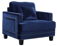 Load image into Gallery viewer, Ferrara Navy Velvet Chair