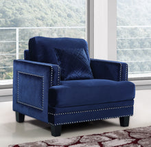 Load image into Gallery viewer, Ferrara Navy Velvet Chair