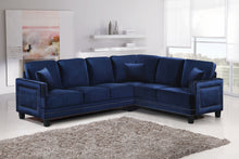 Load image into Gallery viewer, Ferrara Navy Velvet 2Pc. Sectional