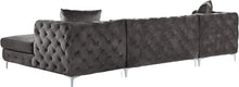 Load image into Gallery viewer, Gail Grey Velvet 3pc. Sectional