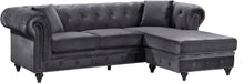 Load image into Gallery viewer, Sabrina Black Velvet 2pc. Reversible Sectional