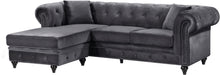 Load image into Gallery viewer, Sabrina Black Velvet 2pc. Reversible Sectional