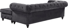 Load image into Gallery viewer, Sabrina Black Velvet 2pc. Reversible Sectional