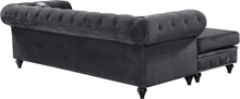 Load image into Gallery viewer, Sabrina Black Velvet 2pc. Reversible Sectional