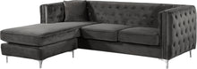 Load image into Gallery viewer, Jesse Grey Velvet 2pc. Reversible Sectional