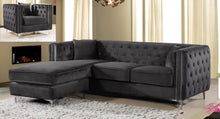 Load image into Gallery viewer, Jesse Grey Velvet 2pc. Reversible Sectional