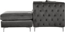 Load image into Gallery viewer, Jesse Grey Velvet 2pc. Reversible Sectional