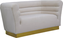 Load image into Gallery viewer, Bellini Black Velvet Loveseat