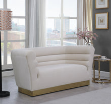 Load image into Gallery viewer, Bellini Black Velvet Loveseat