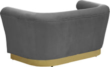 Load image into Gallery viewer, Bellini Black Velvet Loveseat