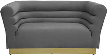 Load image into Gallery viewer, Bellini Black Velvet Loveseat