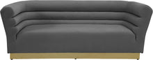 Load image into Gallery viewer, Bellini Black Velvet Sofa