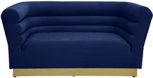 Load image into Gallery viewer, Bellini Black Velvet Loveseat