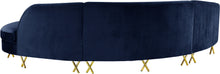 Load image into Gallery viewer, Serpentine Black Velvet 3pc. Sectional
