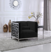 Load image into Gallery viewer, Opal Black Velvet Chair