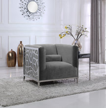 Load image into Gallery viewer, Opal Grey Velvet Chair