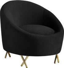 Load image into Gallery viewer, Serpentine Black Velvet Chair