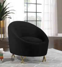 Load image into Gallery viewer, Serpentine Black Velvet Chair