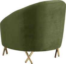 Load image into Gallery viewer, Serpentine Olive Velvet Chair