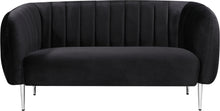 Load image into Gallery viewer, Willow Black Velvet Loveseat