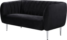 Load image into Gallery viewer, Willow Black Velvet Loveseat