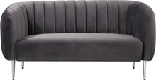 Load image into Gallery viewer, Willow Grey Velvet Loveseat