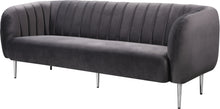 Load image into Gallery viewer, Willow Grey Velvet Sofa