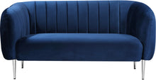 Load image into Gallery viewer, Willow Navy Velvet Loveseat