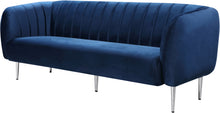 Load image into Gallery viewer, Willow Navy Velvet Sofa