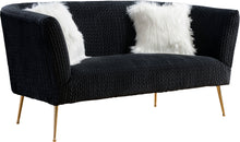 Load image into Gallery viewer, Monroe Black Velvet Loveseat