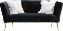Load image into Gallery viewer, Monroe Black Velvet Loveseat