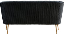 Load image into Gallery viewer, Monroe Black Velvet Loveseat