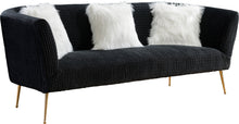 Load image into Gallery viewer, Monroe Black Velvet Sofa