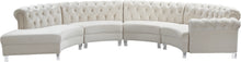 Load image into Gallery viewer, Anabella Cream Velvet 4pc. Sectional