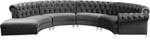 Load image into Gallery viewer, Anabella Grey Velvet 4pc. Sectional