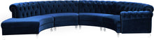 Load image into Gallery viewer, Anabella Navy Velvet 4pc. Sectional