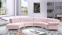 Load image into Gallery viewer, Anabella Pink Velvet 4pc. Sectional