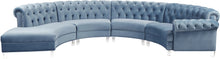 Load image into Gallery viewer, Anabella Sky Blue Velvet 4pc. Sectional