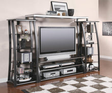 Load image into Gallery viewer, Contemporary Matte Black Media Tower