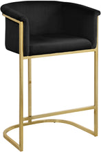 Load image into Gallery viewer, Donatella Black Velvet Stool