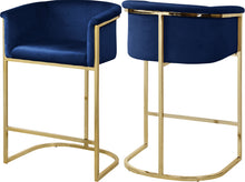 Load image into Gallery viewer, Donatella Black Velvet Stool