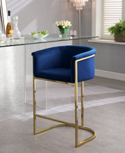 Load image into Gallery viewer, Donatella Black Velvet Stool