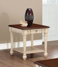 Load image into Gallery viewer, Transitional Dark Brown/Antique White End Table