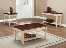Load image into Gallery viewer, Transitional Dark Brown/Antique White End Table