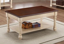 Load image into Gallery viewer, Transitional Dark Brown/Antique White Coffee Table