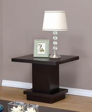 Load image into Gallery viewer, Cappuccino Wood Top Side Table