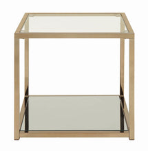 Load image into Gallery viewer, Calantha Modern Chocolate Chrome End Table
