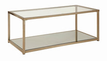 Load image into Gallery viewer, Calantha Modern Chocolate Chrome Coffee Table